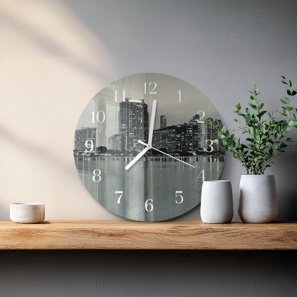 Glas wanduhr Horizont