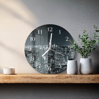 Glas wanduhr Nacht des Horizonts
