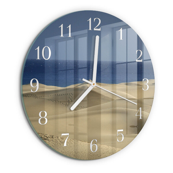 Glas wanduhr Meeresdünen