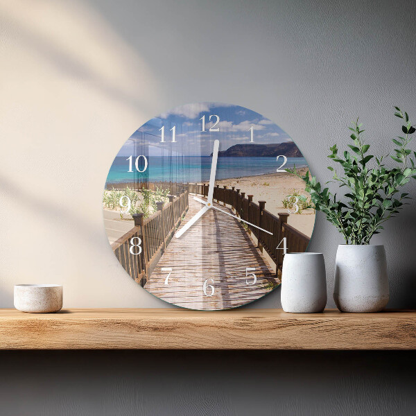 Glas wanduhr Strand Meer
