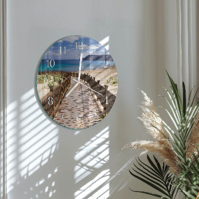 Glas wanduhr Strand Meer