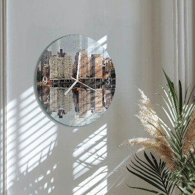 Glas wanduhr Horizont
