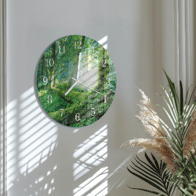 Glas wanduhr Waldmoos