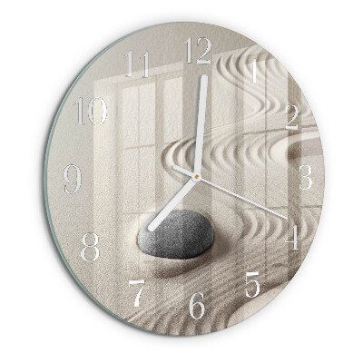 Glas wanduhr Steinsand