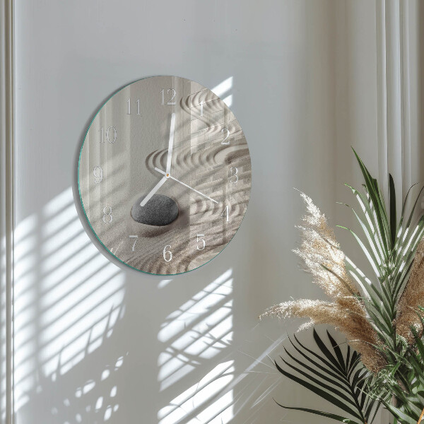 Glas wanduhr Steinsand