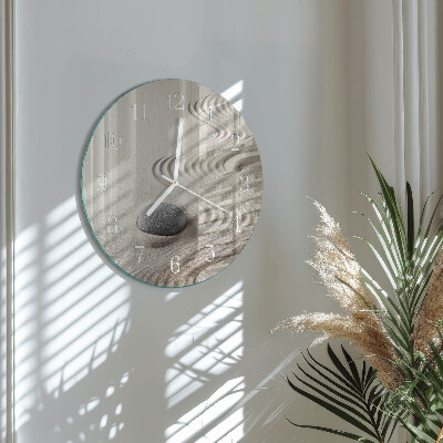 Glas wanduhr Steinsand