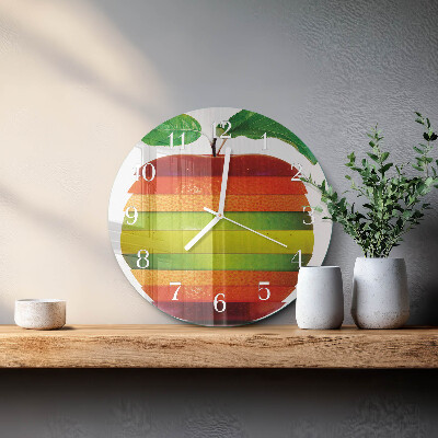 Glas wanduhr Apfel