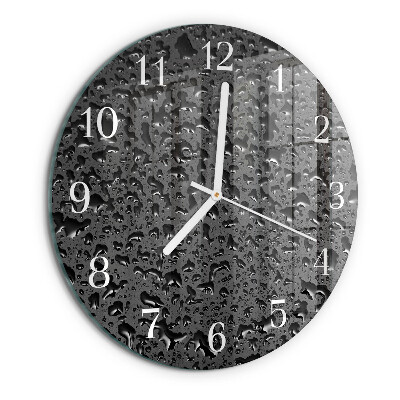 Glas wanduhr Wassertropfen