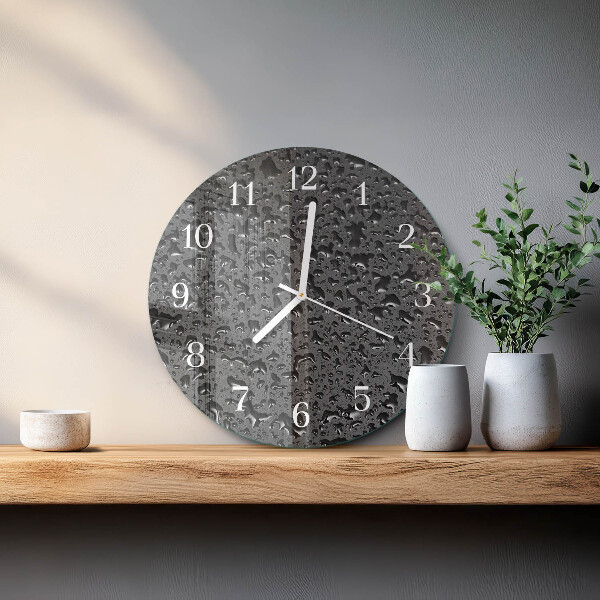 Glas wanduhr Wassertropfen