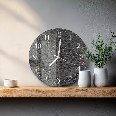 Glas wanduhr Wassertropfen