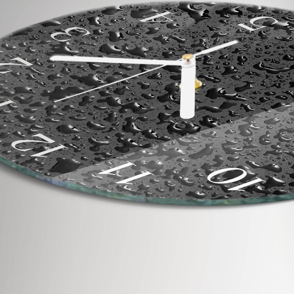 Glas wanduhr Wassertropfen
