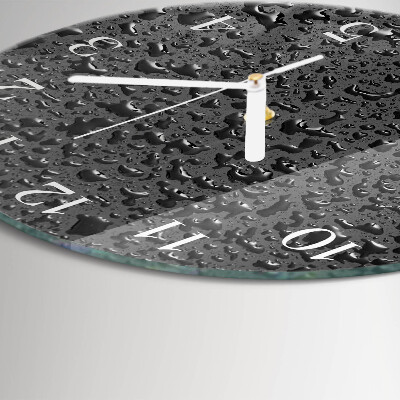 Glas wanduhr Wassertropfen