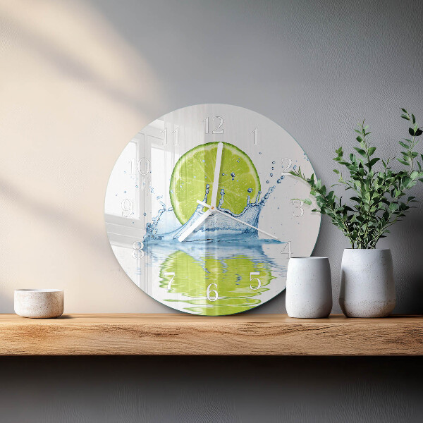 Glas wanduhr Kalkwasser