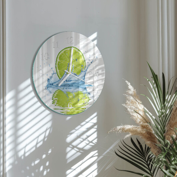 Glas wanduhr Kalkwasser