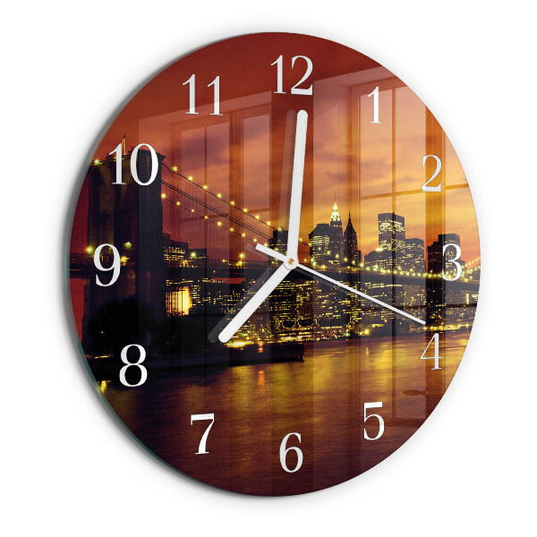 Glas wanduhr Horizontale Brücke