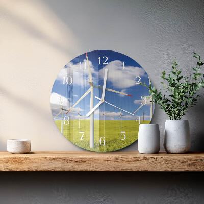 Glas wanduhr Windpark