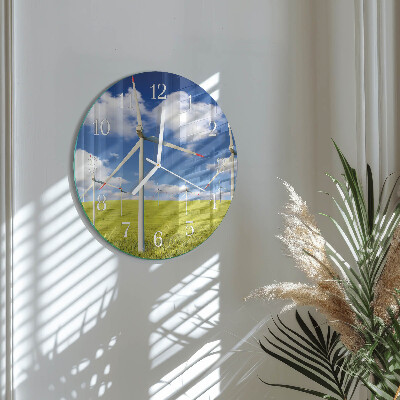 Glas wanduhr Windpark