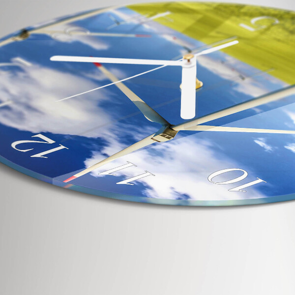 Glas wanduhr Windpark