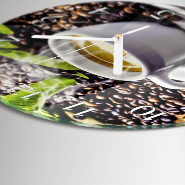 Glas wanduhr Tasse Kaffee