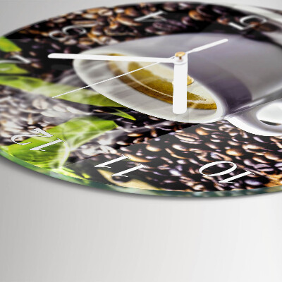 Glas wanduhr Tasse Kaffee
