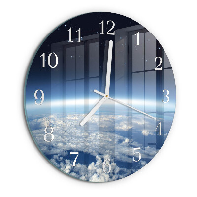 Glas wanduhr Das Universum der Erde