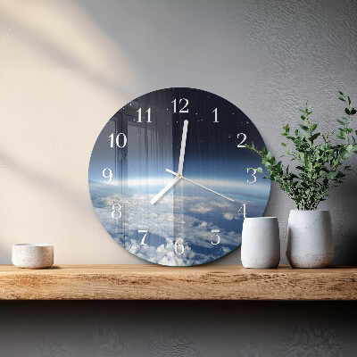 Glas wanduhr Das Universum der Erde
