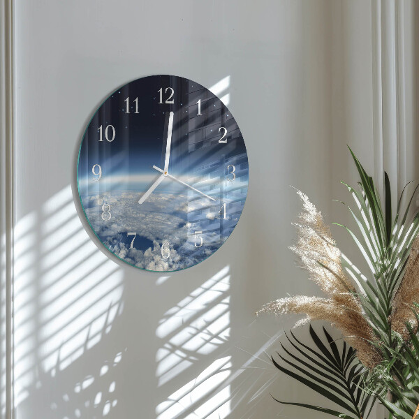 Glas wanduhr Das Universum der Erde