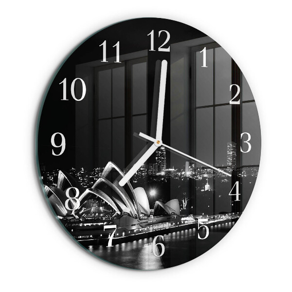 Glas wanduhr Sydney Horizon