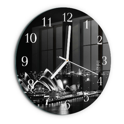 Glas wanduhr Sydney Horizon