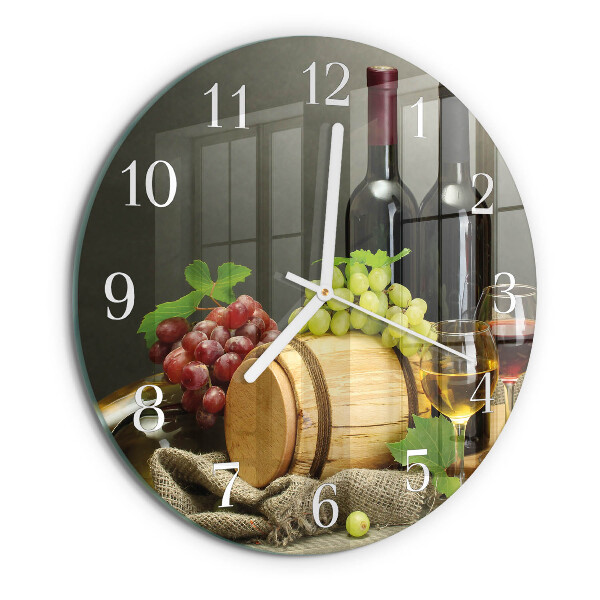 Glas wanduhr Trauben für Wein