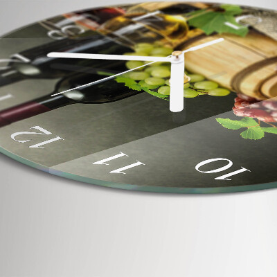 Glas wanduhr Trauben für Wein