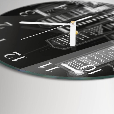 Glas wanduhr Horizont