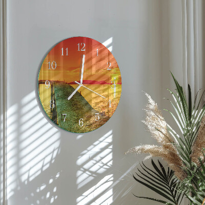 Glas wanduhr Brücke