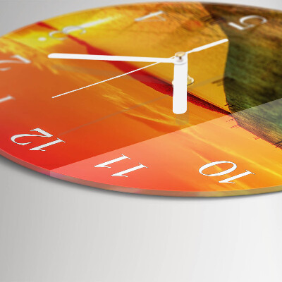 Glas wanduhr Brücke