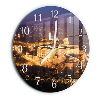 Glas wanduhr Stadt Budapest