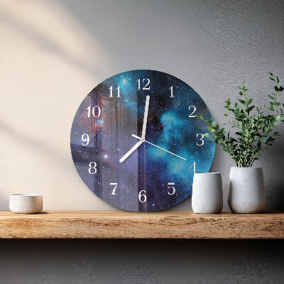 Glas wanduhr Sternenhimmel