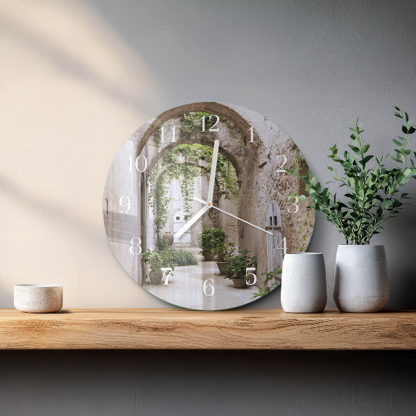 Glas wanduhr Allee-Pflanzen