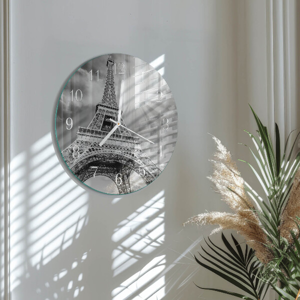 Glas wanduhr Eiffelturm Paris
