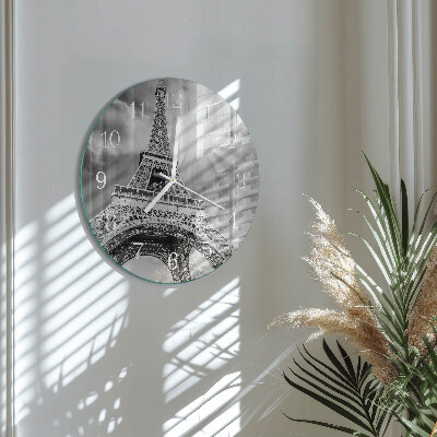 Glas wanduhr Eiffelturm Paris