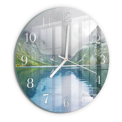 Glas wanduhr Bergsee