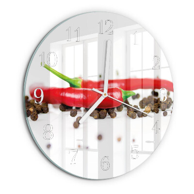 Glas wanduhr Pfefferkörner