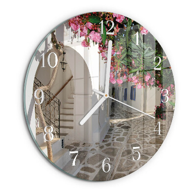 Glas wanduhr Blumenallee