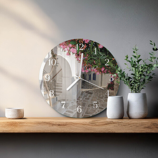 Glas wanduhr Blumenallee