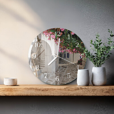 Glas wanduhr Blumenallee