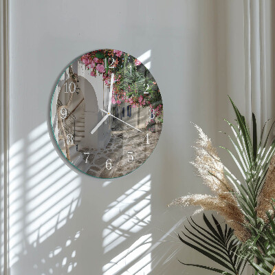 Glas wanduhr Blumenallee