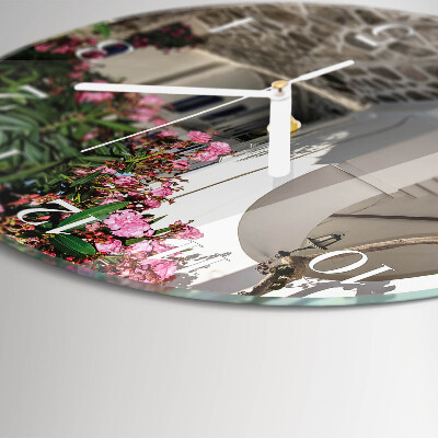 Glas wanduhr Blumenallee
