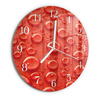 Glas wanduhr Wassertropfen