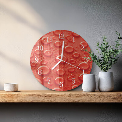 Glas wanduhr Wassertropfen