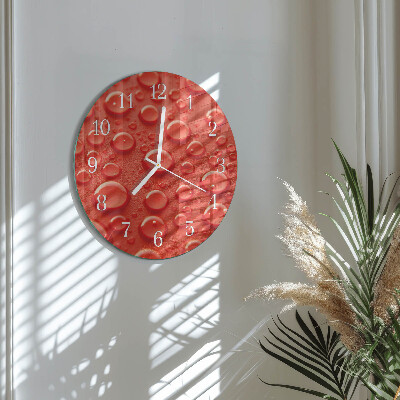 Glas wanduhr Wassertropfen