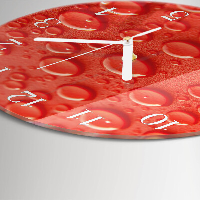 Glas wanduhr Wassertropfen